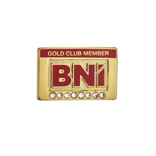 Gold Club Pin (8 stones)(Pack of 10)