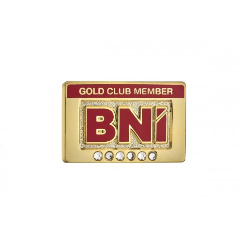 Gold Club Pin (6 stones)(Pack of 10)