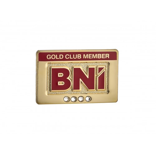 Gold Club Pin (4 stones)(Pack of 10)